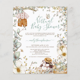 Budget Bunny Boy Virtual Baby shower Uitnodiging