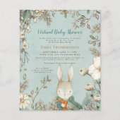 Budget Bunny Boy Virtual Baby shower Uitnodiging (Voorkant)