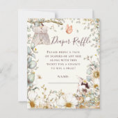 Budget Bunny Diaper Raffle Baby Girl Shower (Voorkant)