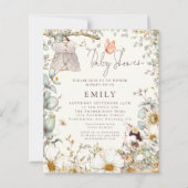 Budget Bunny Dress Baby shower Cream Invite (Voorkant)