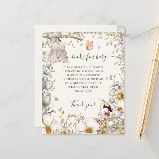 Budget Bunny Dress Girl Books voor Baby shower (Voorkant / Achterkant in situ)