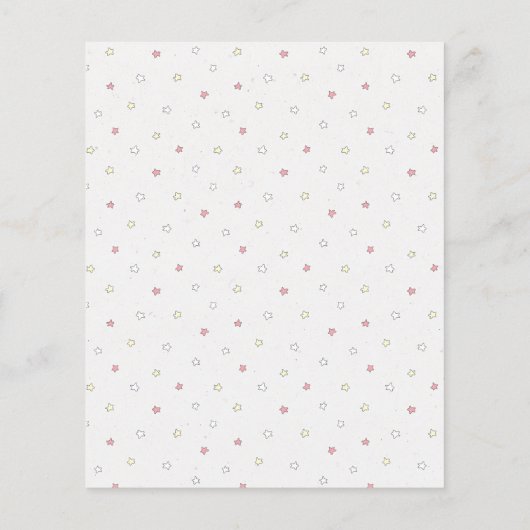 BUDGET Bunny Floral Baby shower per post (Achterkant)