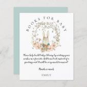 Budget  Bunny Floral Books Baby Boy Shower (Voorkant / Achterkant)