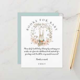 Budget Bunny Floral Books Baby Boy Shower