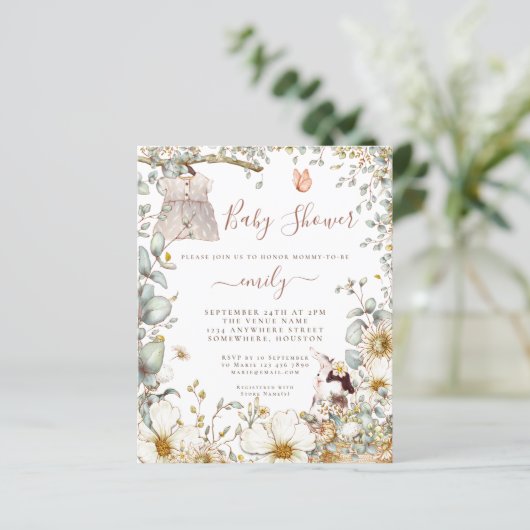 Budget  Bunny Girl Baby shower (Staand voorkant)