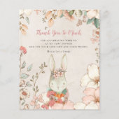 Budget Bunny Girl Baby shower Dank u (Voorkant)