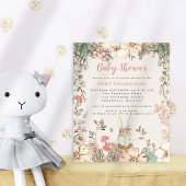 Budget  Bunny Girl Baby shower Invite