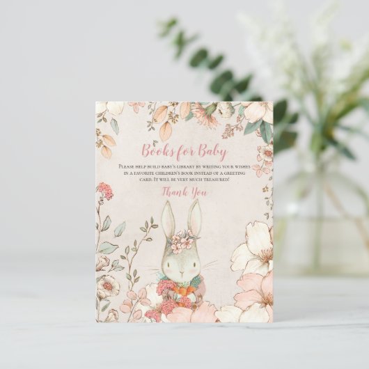 Budget Bunny Girl Books voor Baby shower (Staand voorkant)