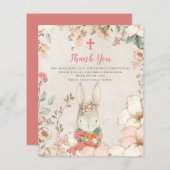 Budget Bunny Girl Christening Baptism Dank je (Voorkant / Achterkant)