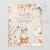 Budget Bunny Girl Christening Baptism Dank je (Voorkant)