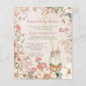 Budget Bunny Girl Virtual Baby shower Invitation (Voorkant)