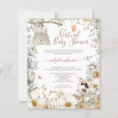 Budget Bunny Girl Virtual Baby shower Invitation (Voorkant)