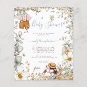 Budget Bunny Sage Boy Baby shower Invitation (Voorkant)