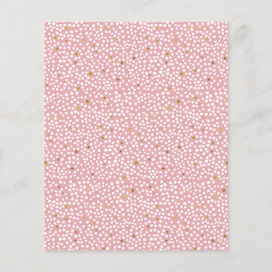 Budget Bunny Waterverf Pink & Gold Birthday Party (Achterkant)