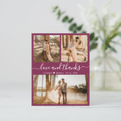 Budget Burgundy 3 Foto Collage Weddenschap Harteli (Staand voorkant)