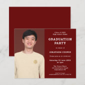 Budget Burgundy Afstudeerder Foto Afstuderen (Voorkant / Achterkant)