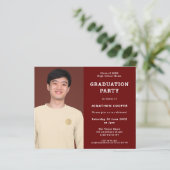 Budget Burgundy Afstudeerder Foto Afstuderen (Staand voorkant)