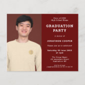 Budget Burgundy Afstudeerder Foto Afstuderen (Voorkant)