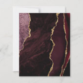 Budget Burgundy Agate Boter Geel Trouw Uitnodiging (Achterkant)