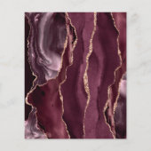 Budget Burgundy Agate Roos Gold Save the Date (Achterkant)