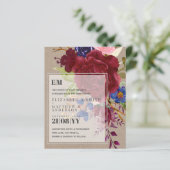 Budget Burgundy Blauwe Rozen Bloemen Bruiloft Uitn (Staand voorkant)