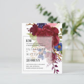 Budget Burgundy Blauwe Rozen Bloemen Bruiloft Uitn (Staand voorkant)