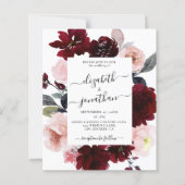 Budget Burgundy Blush Floral Wedding (Voorkant)