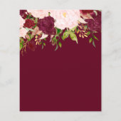 Budget Burgundy Blush Monogram Weddenschap (Achterkant)