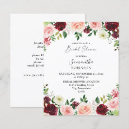 Budget Burgundy Blush Pink 4 Floral Vrijgezellenfe