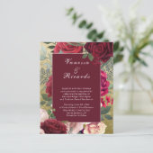 Budget Burgundy Blush Red Roses Weddenschap (Staand voorkant)