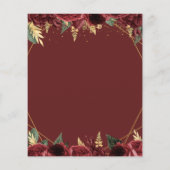 Budget Burgundy Butterfly Sweet 16 Uitnodiging (Achterkant)