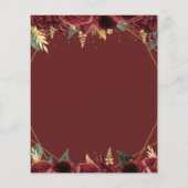 Budget Burgundy Butterfly Sweet 16 Uitnodiging (Achterkant)