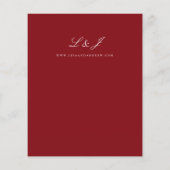 Budget Burgundy Calligraphy Wedding Flyer (Achterkant)