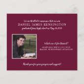 Budget Burgundy Christelijk Afstuderen Foto (Achterkant)