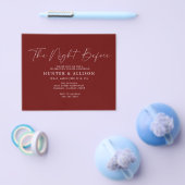 Budget Burgundy - De nacht ervoor | Uitnodiging  Flyer (Enkel)