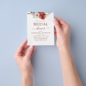 Budget Burgundy Eucalyptus Vrijgezellenfeest Herfs Flyer (Hand)