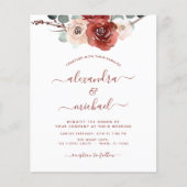 Budget Burgundy Eucalyptus Wedding Herfst Flyer (Voorkant)