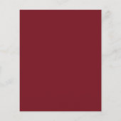 Budget Burgundy Floral 50e Jubileum Uitnodiging (Achterkant)