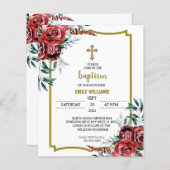 Budget Burgundy Floral Baptism (Voorkant / Achterkant)