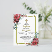 Budget Burgundy Floral Baptism (Staand voorkant)