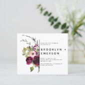 BUDGET Burgundy Floral Modern Wedding (Staand voorkant)