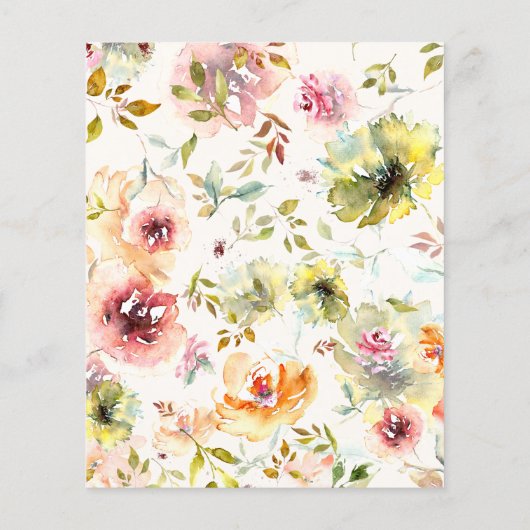 Budget Burgundy Floral Rustic Wedding (Achterkant)