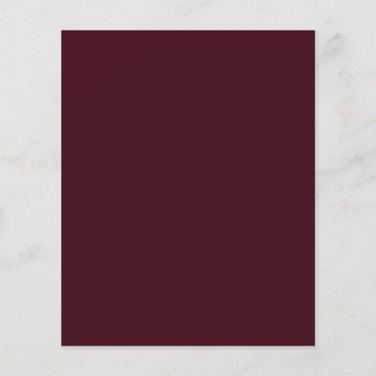 Budget Burgundy Floral Spring Wedding Invitation (Achterkant)
