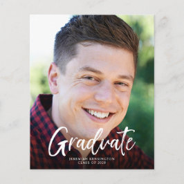 Budget Burgundy Foto Afstuderen Aankondiging