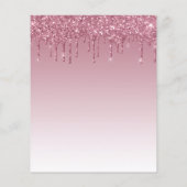 Budget Burgundy Glitter Baby shower Uitnodiging (Achterkant)