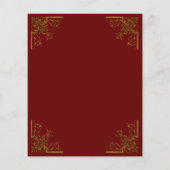 Budget  Burgundy Gold Birthday Uitnodiging (Achterkant)
