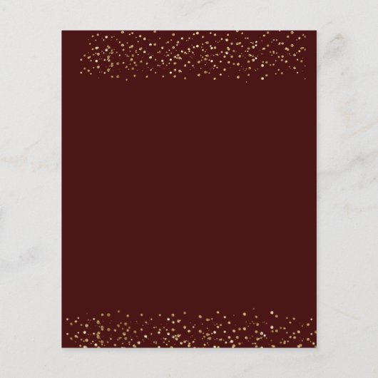 Budget Burgundy Gold Pet Afstuderen (Achterkant)