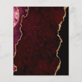 Budget Burgundy Goud Agaat Script Trouw Uitnodigin (Achterkant)