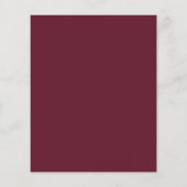 BUDGET Burgundy Greenery kerstfotokaart (Achterkant)