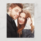 Budget Burgundy Greenery Wedding Photo Uitnodiging (Achterkant)